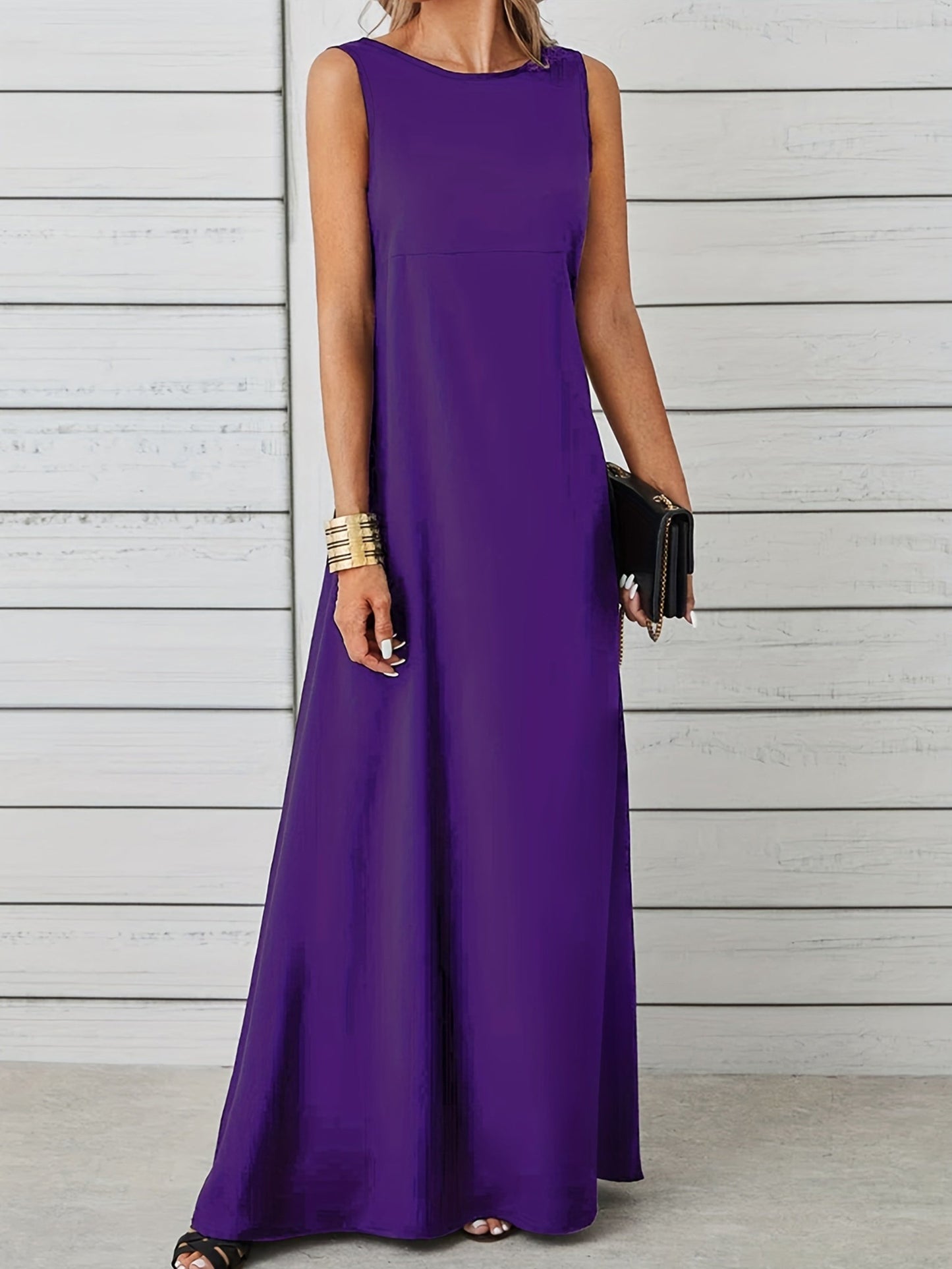 Lässiges Damenkleid aus Leinen für Frühling Sommer