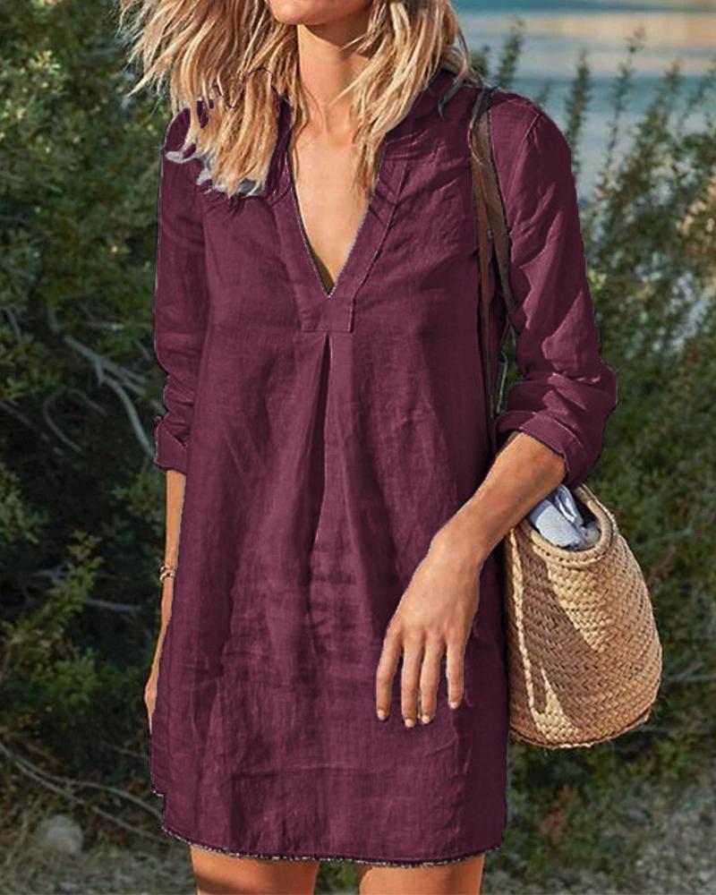 Norvielle Damen Tunikakleid Sommerkleid Leicht