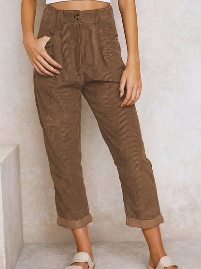 Damen Stoffhose Gerades Bein Elegant