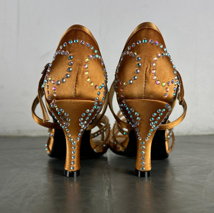 Damen High Heels Tanzschuhe Latintanz Schuhe mit Diamantoptik