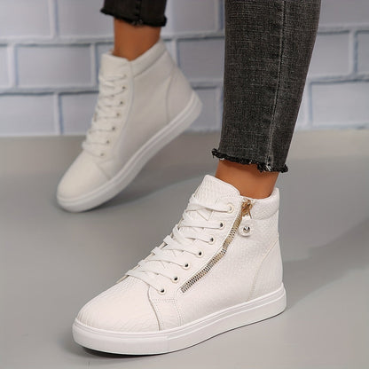 Norvielle Damen Sneakers Lässig Reißverschluss