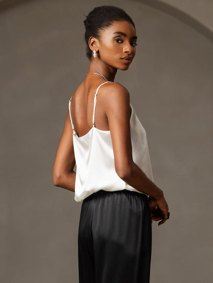 Norvielle Damen Seiden-Camisole Spaghettiträger