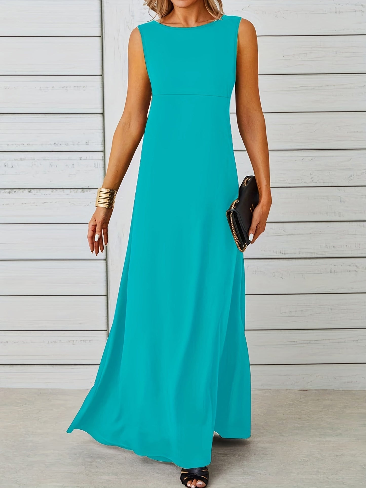 Lässiges Damenkleid aus Leinen für Frühling Sommer