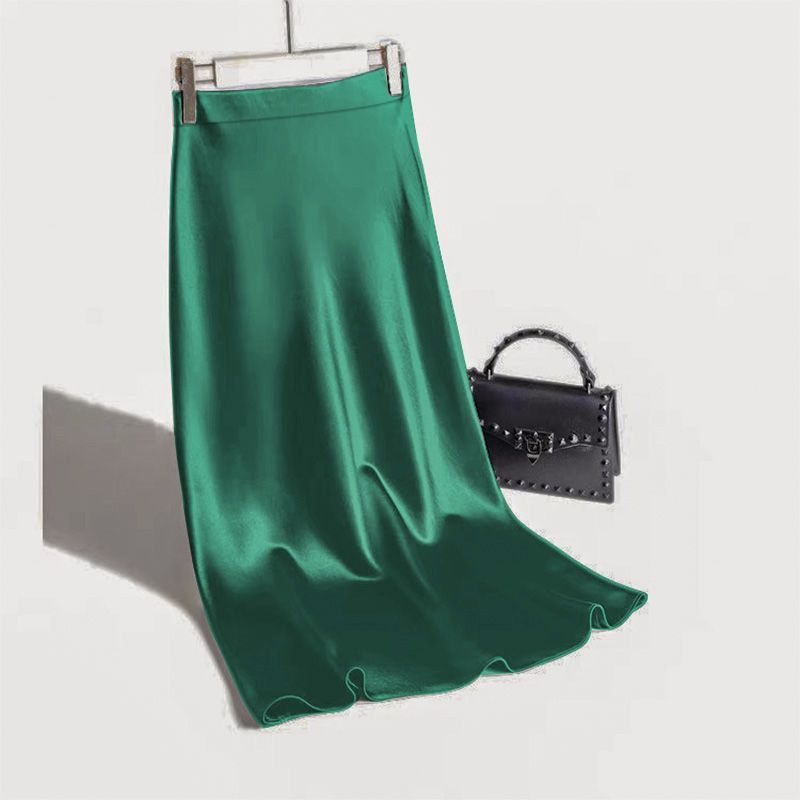 A-line Satin Skirt by Elarova