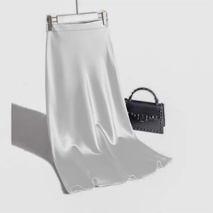 A-line Satin Skirt by Elarova