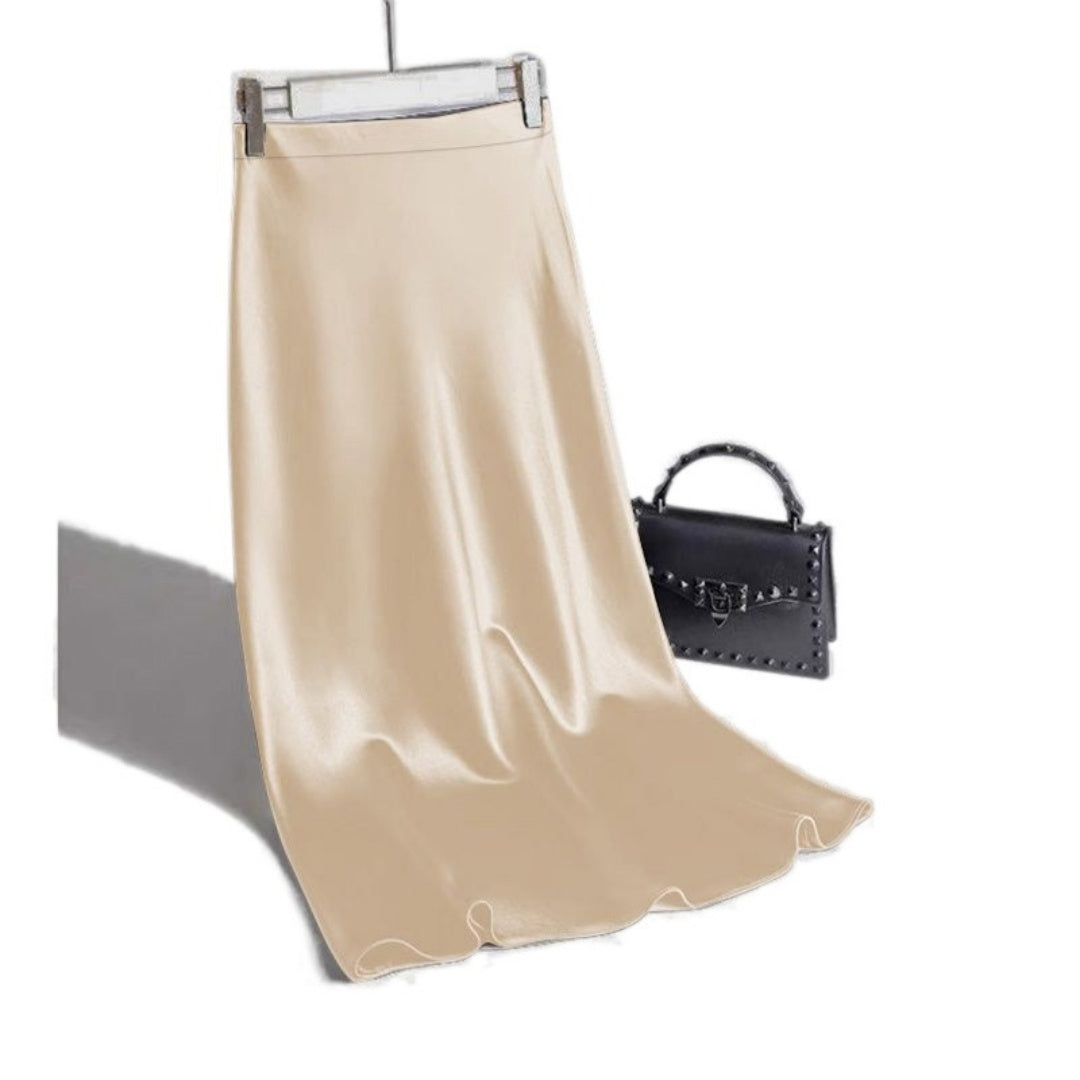 Damen A-Linie Rock Satin von Norvielle - Norvielle