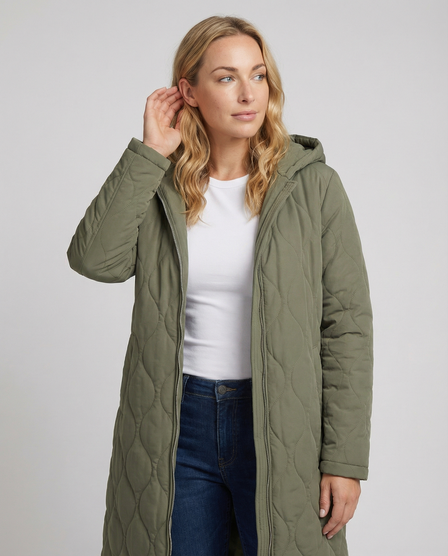 Damen Daunenmantel Gesteppt Warm