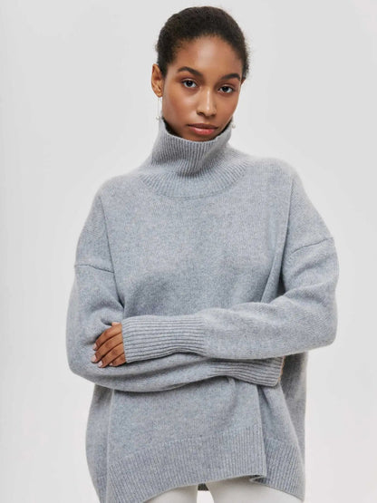 Xandra | Gestrickter Pullover Mit Langem Hals Zendoo.de