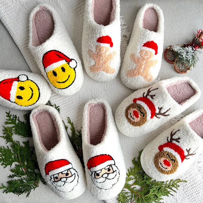 Weihnachtspantoffeln Warme Schlappen Antirutschsohle Festlich kann zu