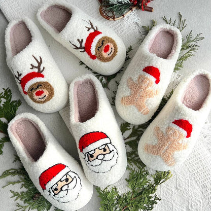 Weihnachtspantoffeln Warme Schlappen Antirutschsohle Festlich kann zu