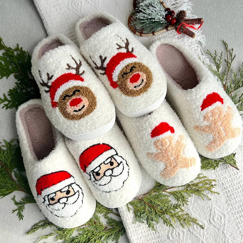 Weihnachtspantoffeln Warme Schlappen Antirutschsohle Festlich kann zu