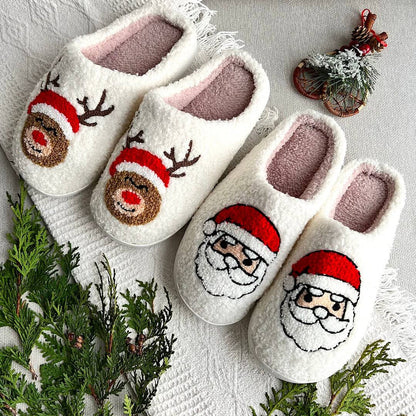 Weihnachtspantoffeln Warme Schlappen Antirutschsohle Festlich kann zu
