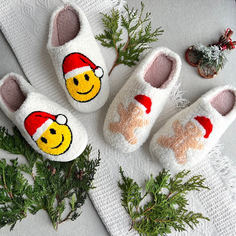Weihnachtspantoffeln Warme Schlappen Antirutschsohle Festlich kann zu