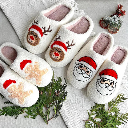 Weihnachtspantoffeln Warme Schlappen Antirutschsohle Festlich kann zu