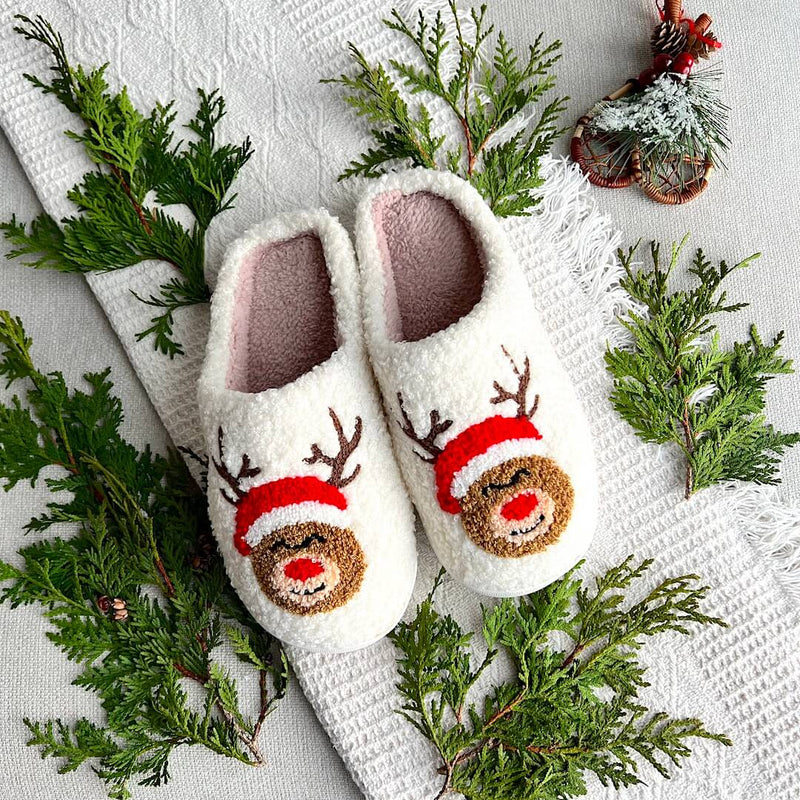 Weihnachtspantoffeln Warme Schlappen Antirutschsohle Festlich kann zu - Norvielle