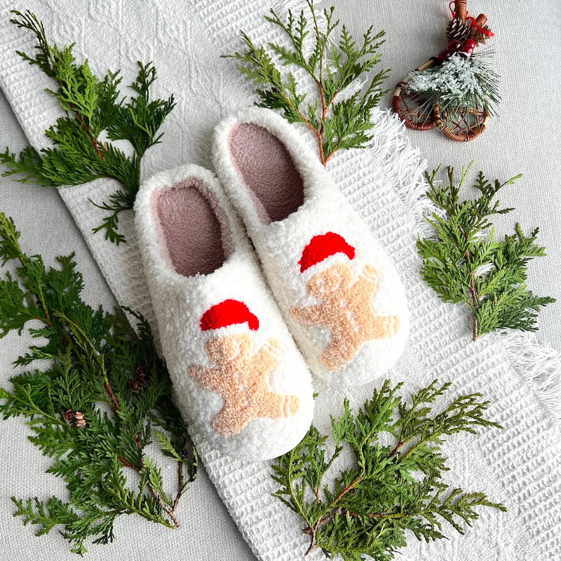 Weihnachtspantoffeln Warme Schlappen Antirutschsohle Festlich kann zu