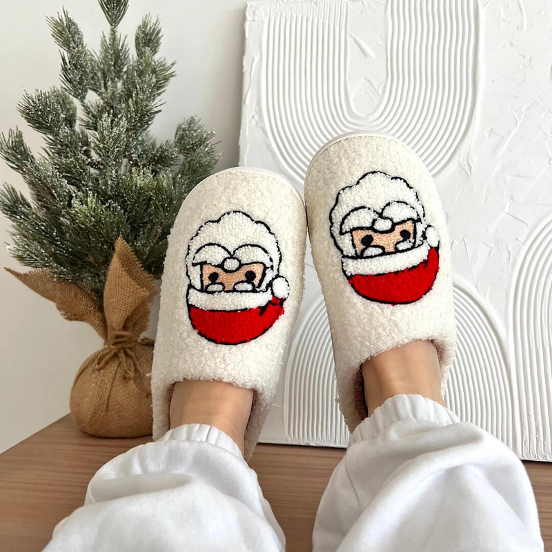 Weihnachtspantoffeln Warme Schlappen Antirutschsohle Festlich kann zu