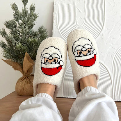 Weihnachtspantoffeln Warme Schlappen Antirutschsohle Festlich kann zu