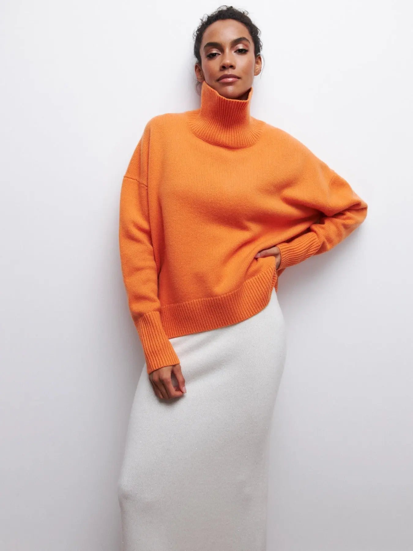 Xandra Damen Gestrickter Pullover Langarm - Norvielle