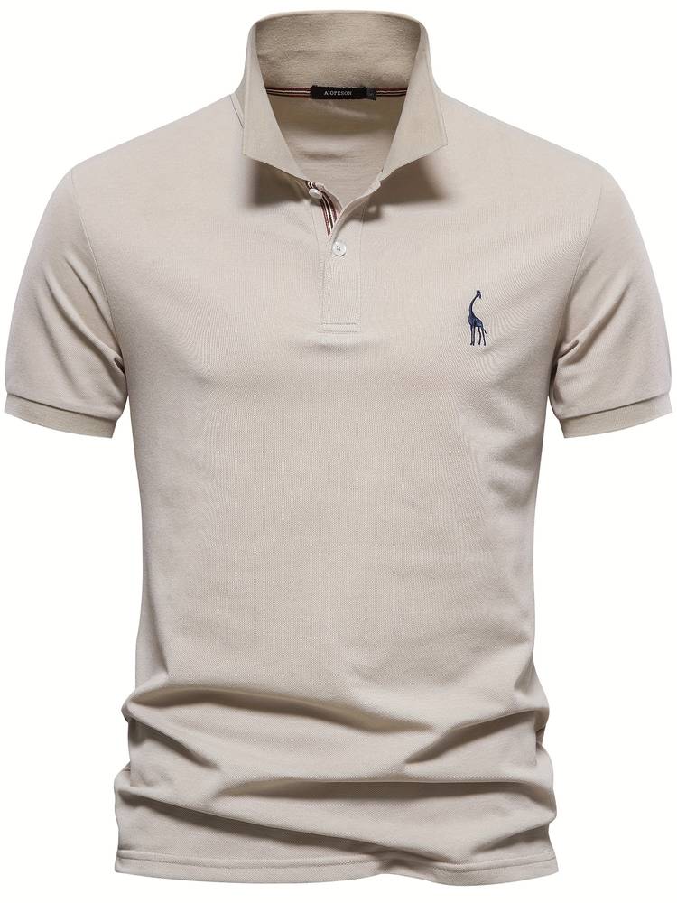 Noah Herren Poloshirt Slim Fit Klassisch Sportkragen Weiß
