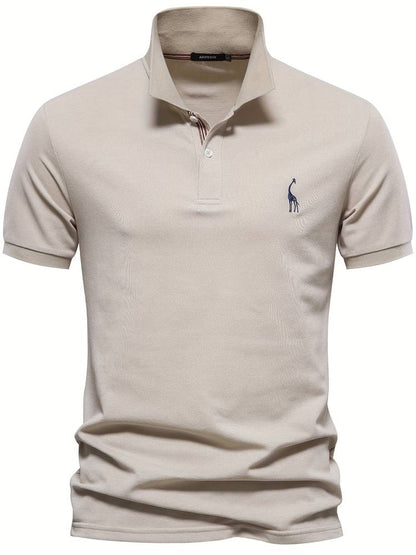 Herren Slim Fit Poloshirt Klassisch Weiß