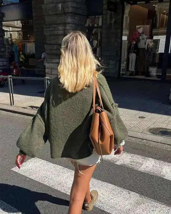 Damen Oversize Strickpullover