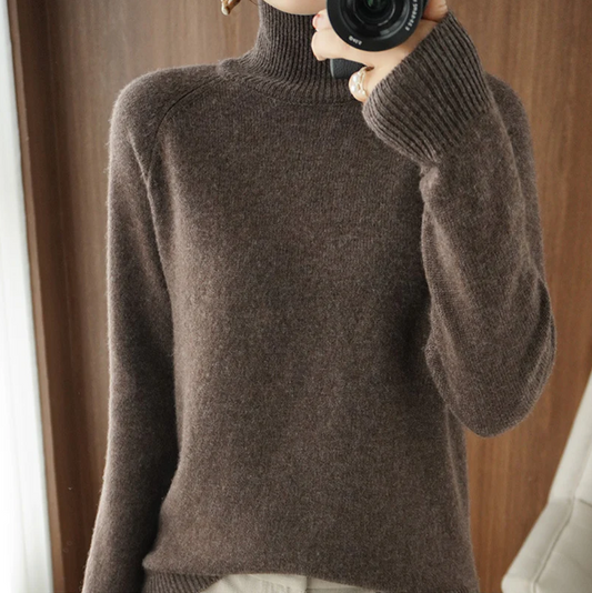 Agatha Damen Wollpullover Warm Beige - Norvielle