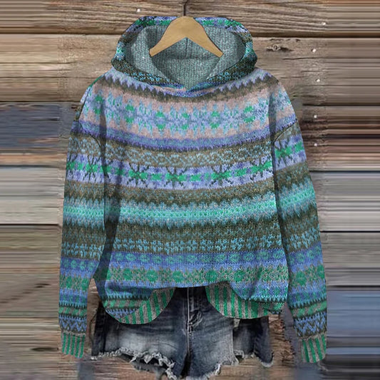 Ethno Pullover Damen Gemütlich - Norvielle