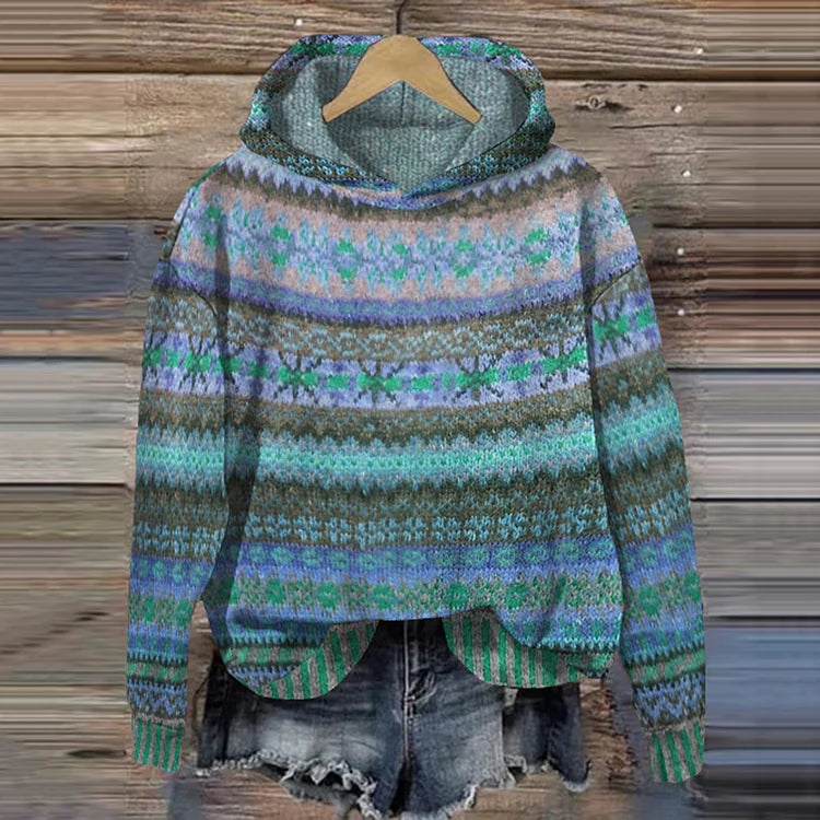 Damen Ethno-Pullover Gemütlich