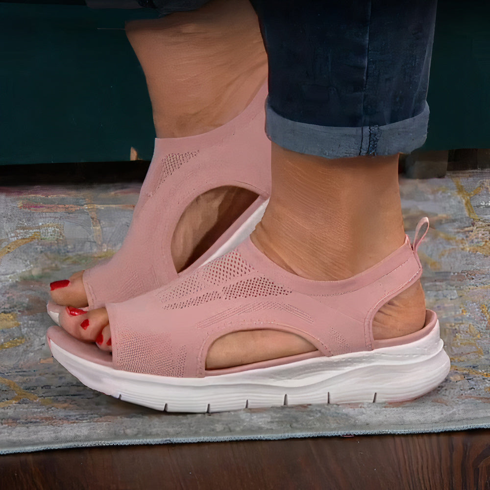 Damen Komfort-Sandalen Ergonomisch Leder