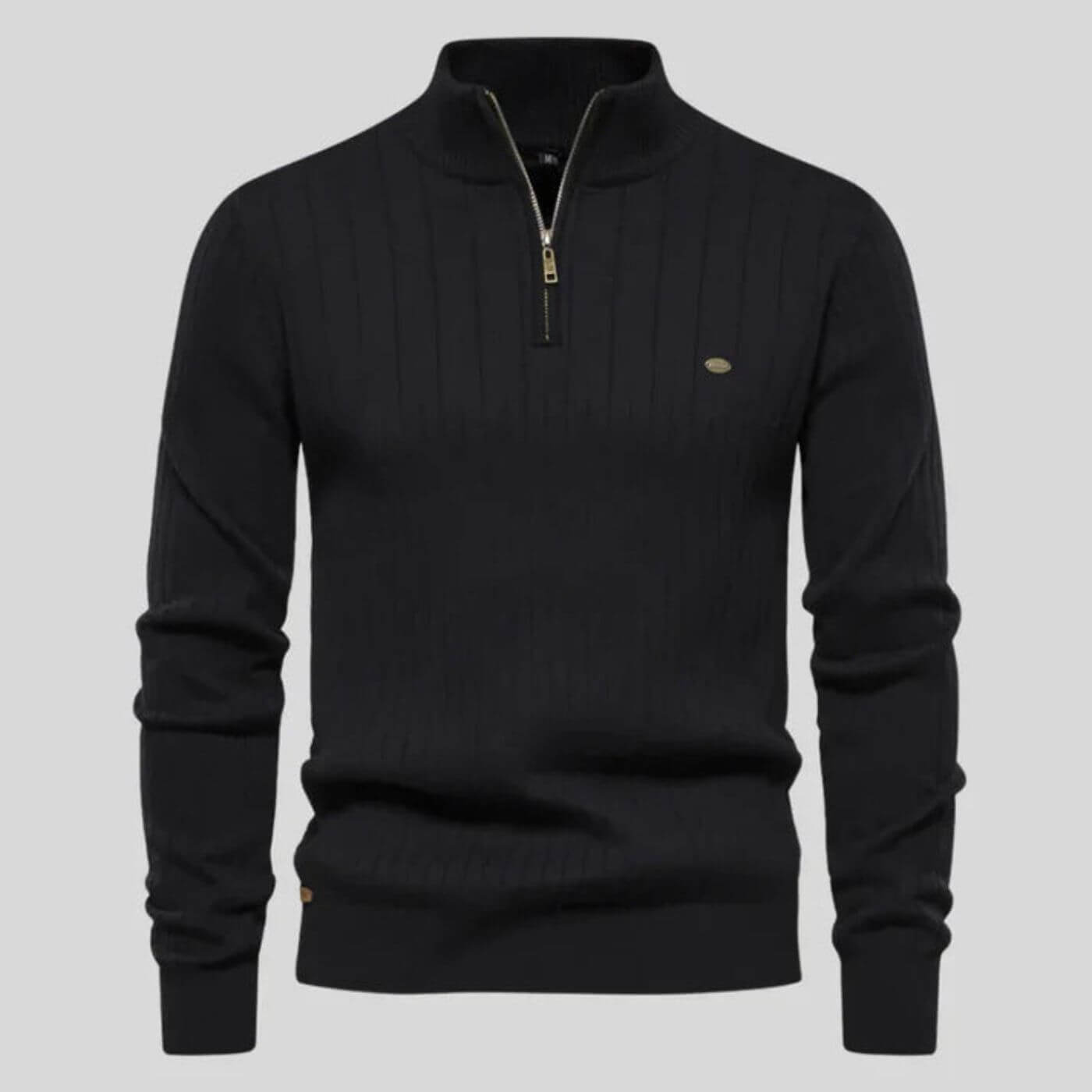 Herren Pullover Bequem Reißverschluss