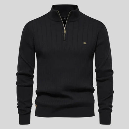 Herren Pullover Bequem Reißverschluss