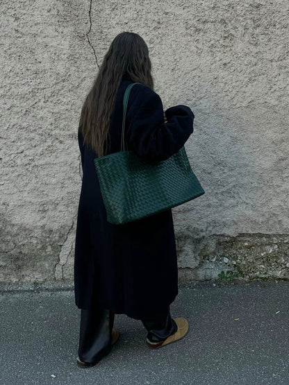 Damen Tote Veganleder Groß Reißverschluss