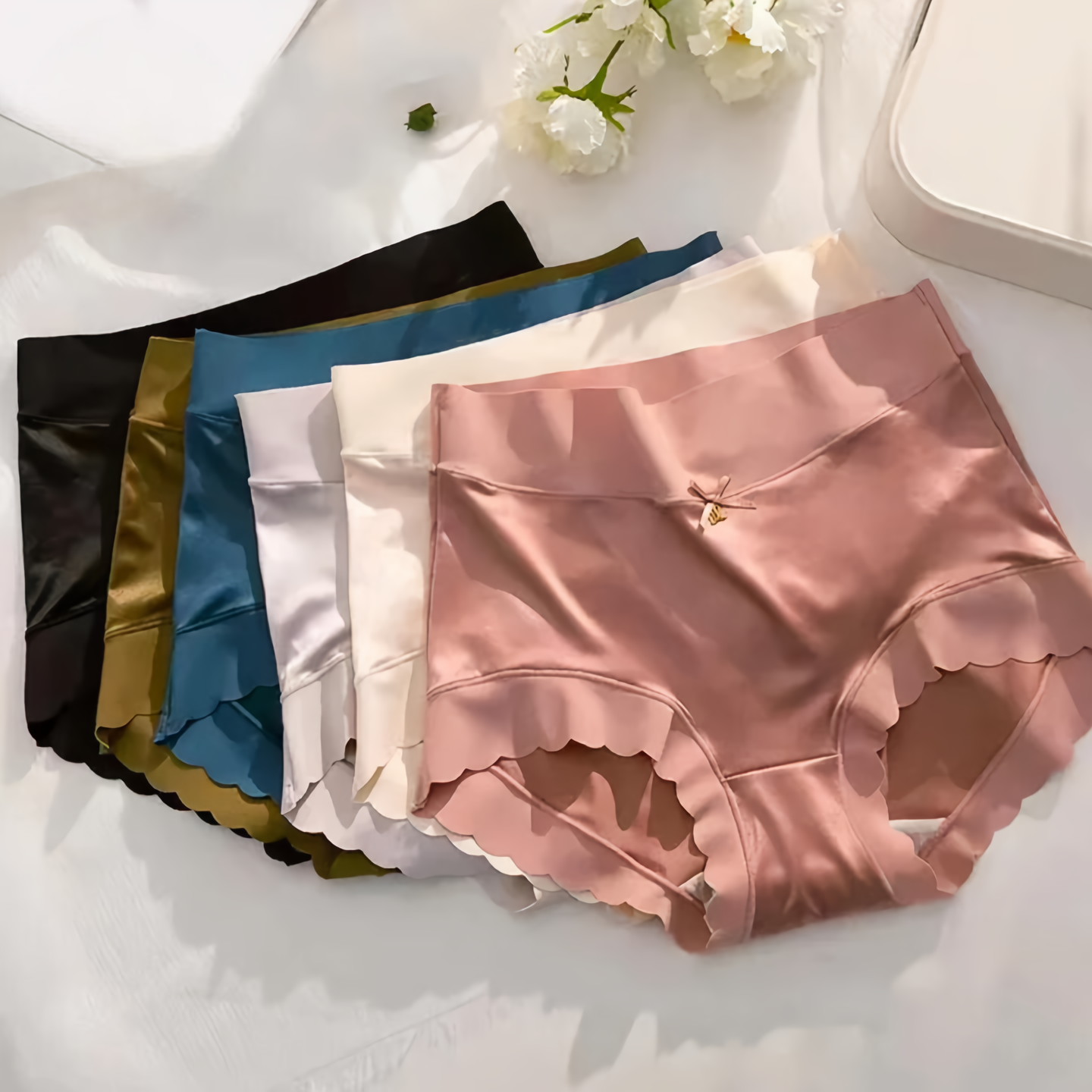 Nahtlose Satin-Soft-Unterwäsche 5er Pack Damen - Norvielle