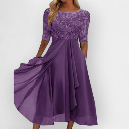 Damen Midi Kleid Festlich