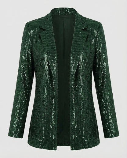 Pailletten Blazer Damen Revers Jacket