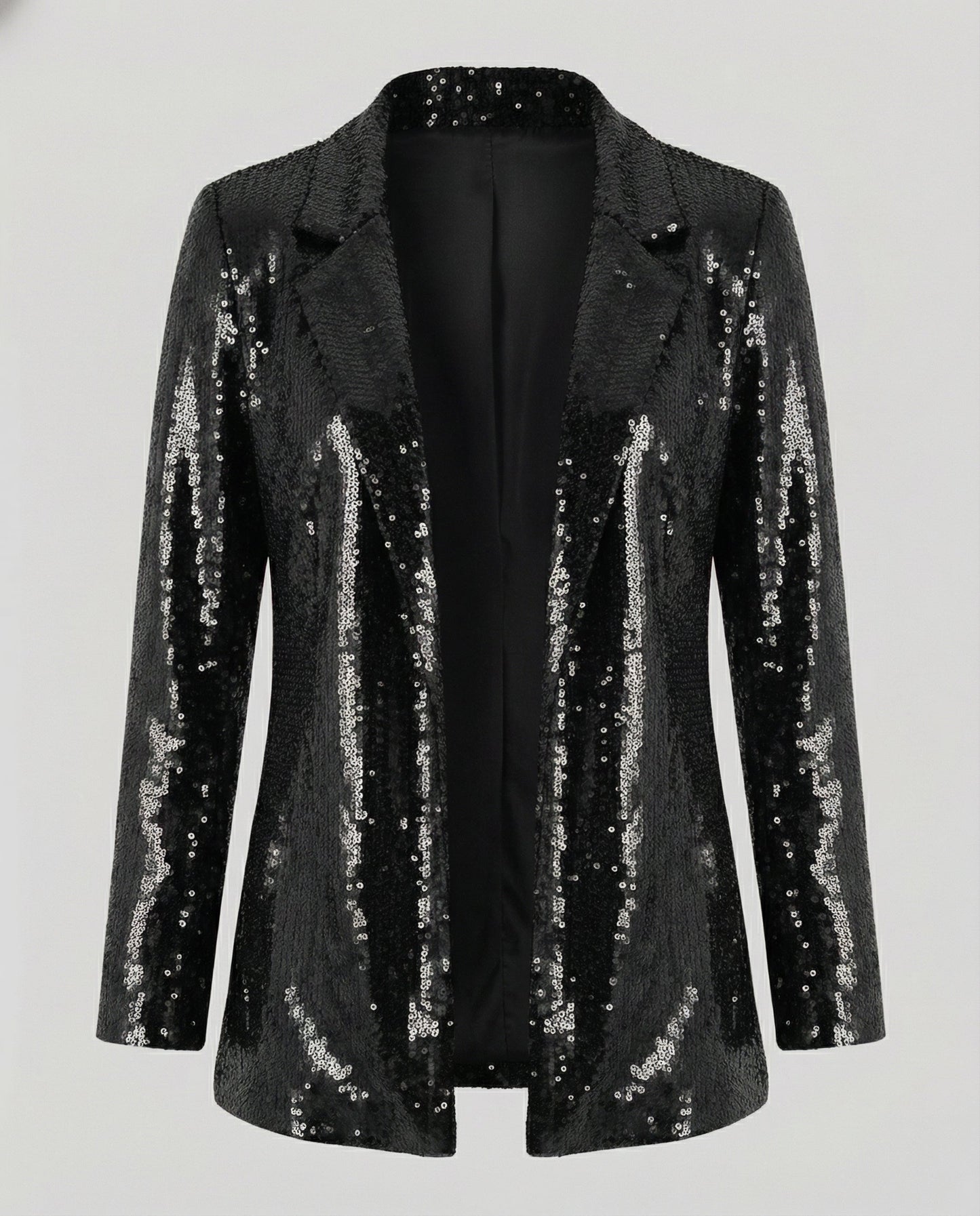 Pailletten Blazer Damen Revers Jacket
