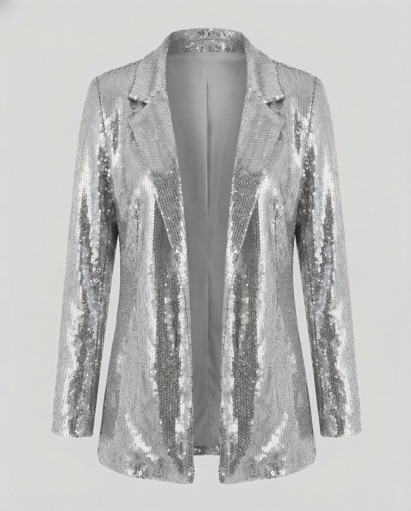 Pailletten Blazer Damen Revers Jacket