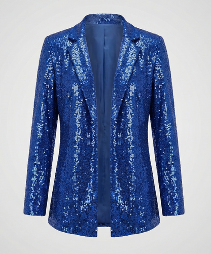 Pailletten Blazer Damen Revers Jacket