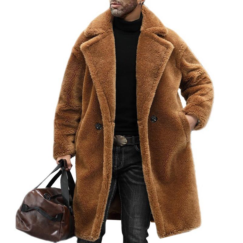 Herren Teddy-Mantel Kuschelweich Stylisch Warm - Norvielle