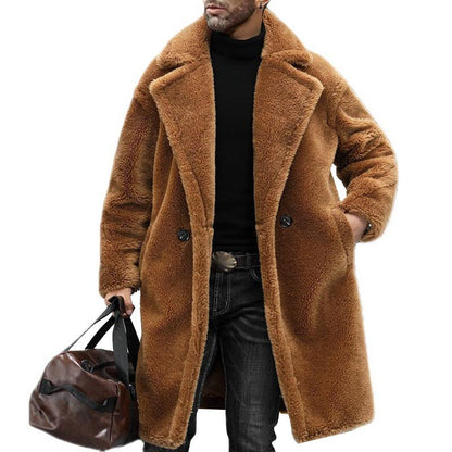 Herren Teddy-Mantel Kuschelweich Stylisch Warm - Norvielle