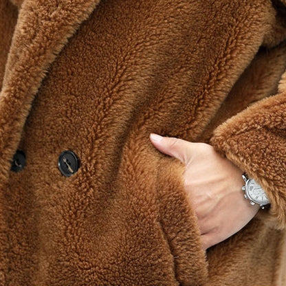 Herren Teddy-Mantel Kuschelweich Stylisch Warm