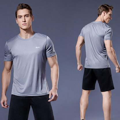 Männer Sport Outfit Zweiteiliges T-Shirt und Shorts Set für Fitness - Norvielle