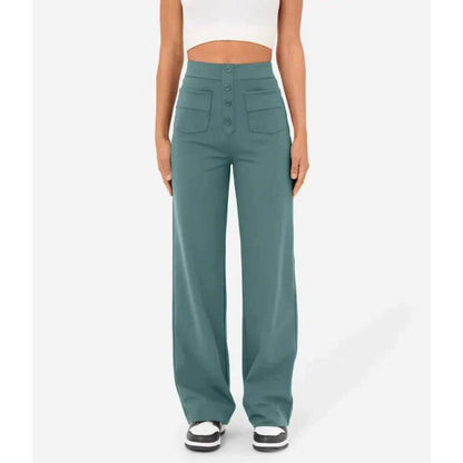 Norvielle Damen Hochtaillenhose Elastisch
