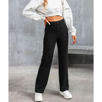 Norvielle Damen Hochtaillenhose Elastisch