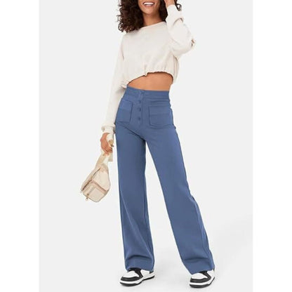 Norvielle Damen Hochtaillenhose Elastisch