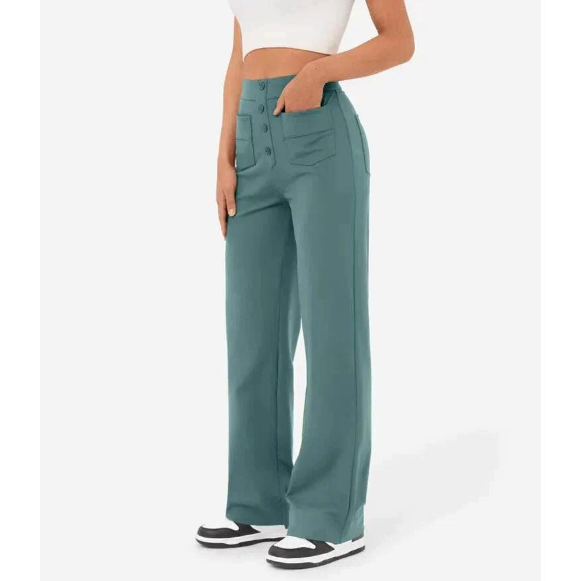 Norvielle Damen Hochtaillenhose Elastisch - Norvielle