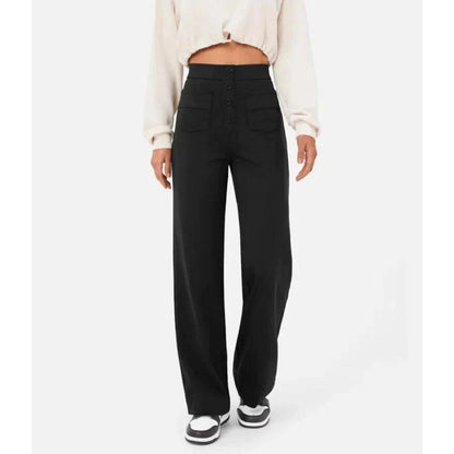 Norvielle Damen Hochtaillenhose Elastisch