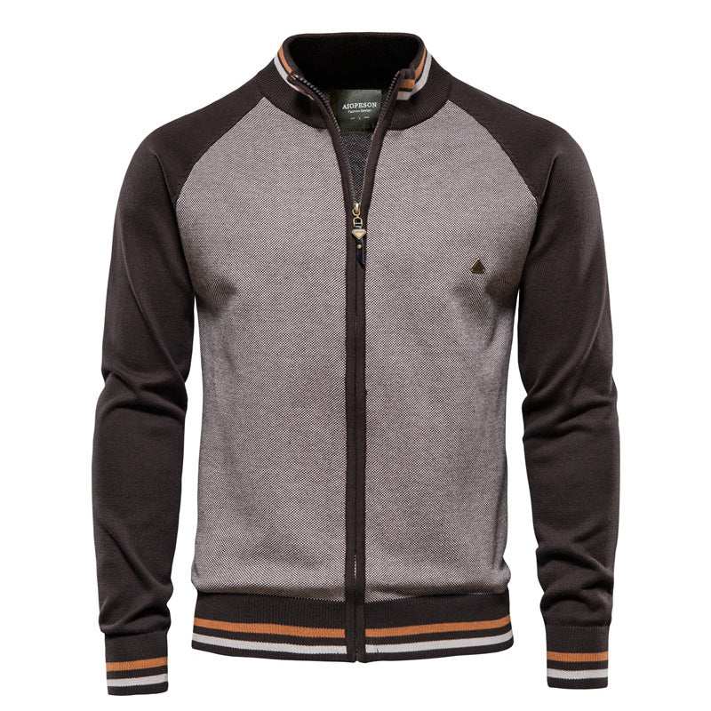 Herren Strickjacke Reißverschluss Bequem