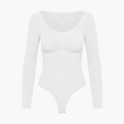 Damen Body Langärmelig Rückenöffnung